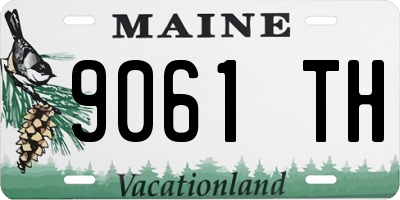 ME license plate 9061TH