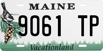 ME license plate 9061TP