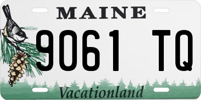 ME license plate 9061TQ
