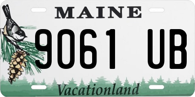 ME license plate 9061UB