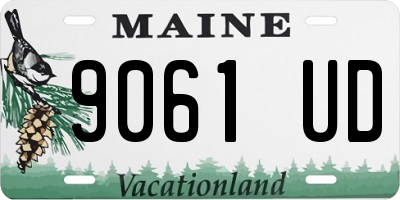 ME license plate 9061UD