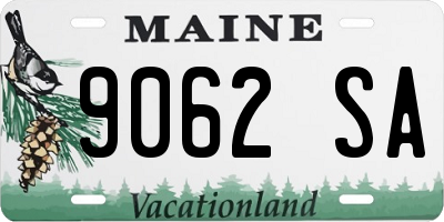 ME license plate 9062SA