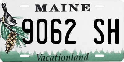 ME license plate 9062SH
