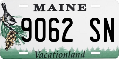 ME license plate 9062SN