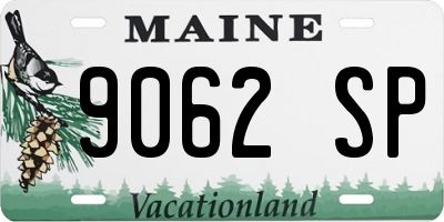 ME license plate 9062SP
