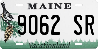 ME license plate 9062SR