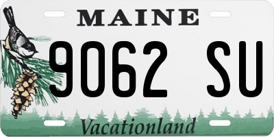 ME license plate 9062SU