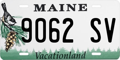 ME license plate 9062SV