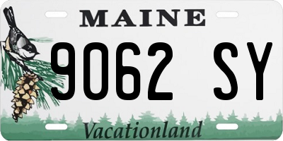ME license plate 9062SY