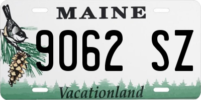 ME license plate 9062SZ
