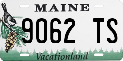 ME license plate 9062TS