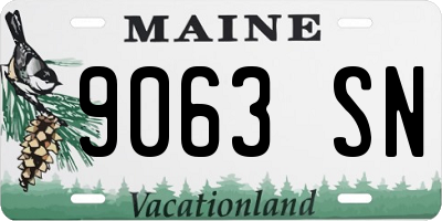 ME license plate 9063SN
