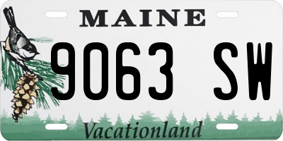 ME license plate 9063SW