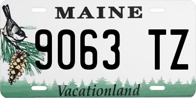 ME license plate 9063TZ