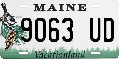 ME license plate 9063UD
