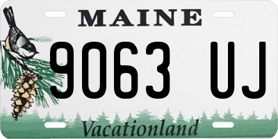 ME license plate 9063UJ