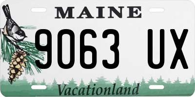 ME license plate 9063UX