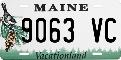 ME license plate 9063VC