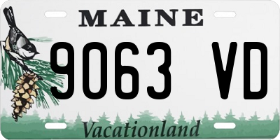 ME license plate 9063VD