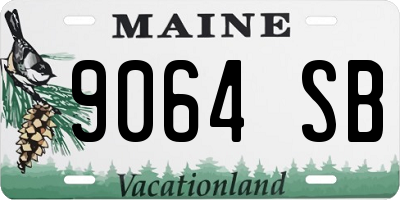 ME license plate 9064SB