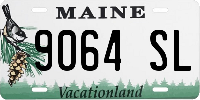 ME license plate 9064SL