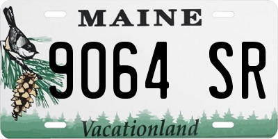ME license plate 9064SR