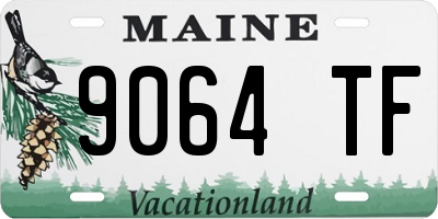 ME license plate 9064TF