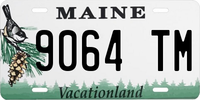 ME license plate 9064TM
