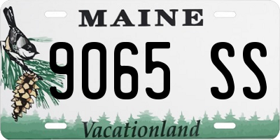 ME license plate 9065SS