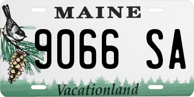 ME license plate 9066SA