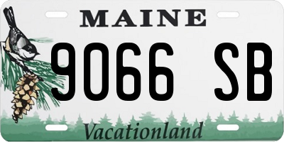 ME license plate 9066SB