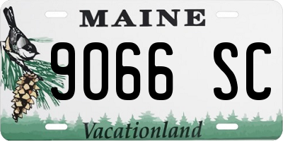 ME license plate 9066SC