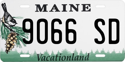 ME license plate 9066SD