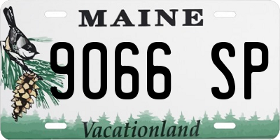 ME license plate 9066SP