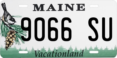 ME license plate 9066SU