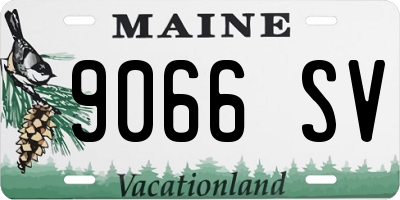 ME license plate 9066SV