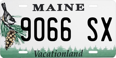 ME license plate 9066SX