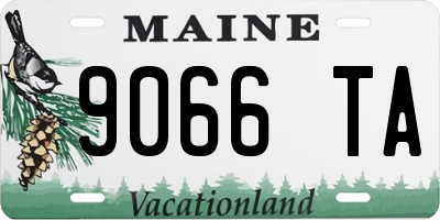 ME license plate 9066TA