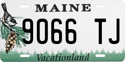 ME license plate 9066TJ