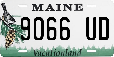 ME license plate 9066UD