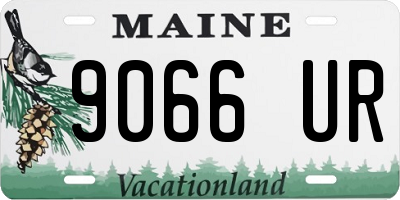 ME license plate 9066UR