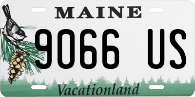 ME license plate 9066US