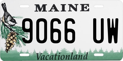 ME license plate 9066UW