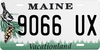 ME license plate 9066UX