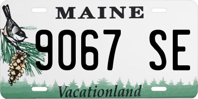 ME license plate 9067SE
