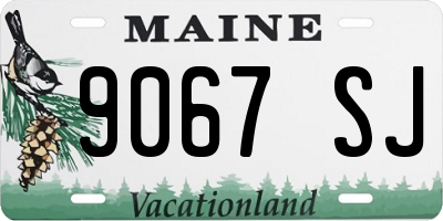 ME license plate 9067SJ