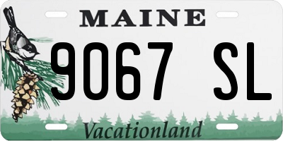 ME license plate 9067SL