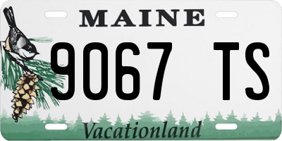 ME license plate 9067TS