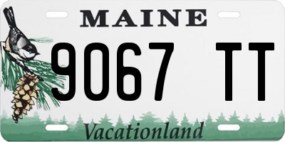 ME license plate 9067TT