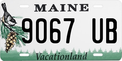 ME license plate 9067UB